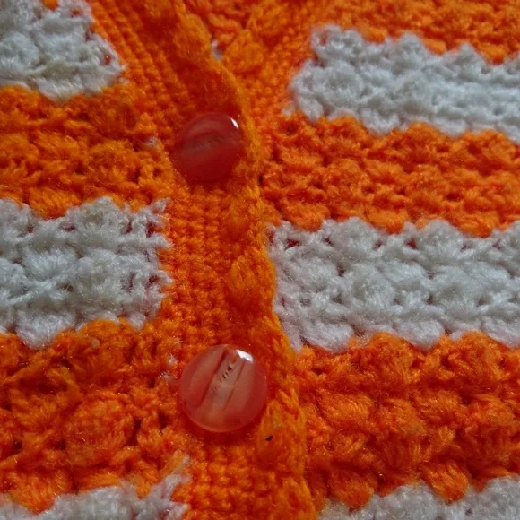 Vintage Crochet Striped Vest - Picture 3 of 4